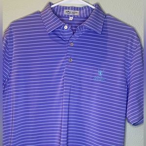 Peter Millar Southern Comfort polo with a Lake Nona Logo